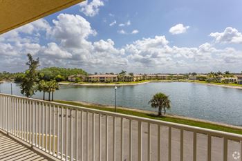 View of lake area from patio